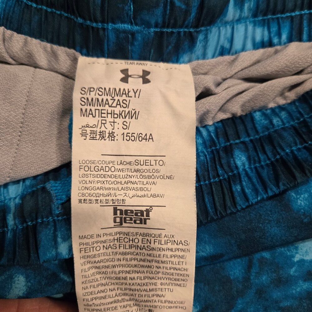 under armour heatgear running shorts women blue 155/64A SMALL - Picture 3 of 4